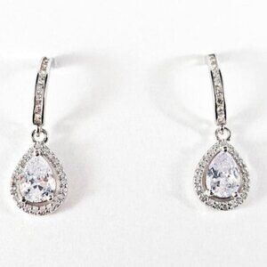 Audrey Elegant Dangle 925 Sterling Silver Drop Earrings